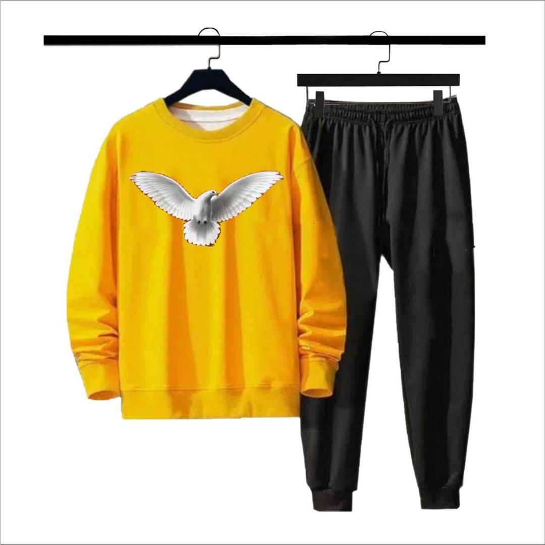 Men's Fleece Sweatshirt Track Suit - 2 Pcs Set
