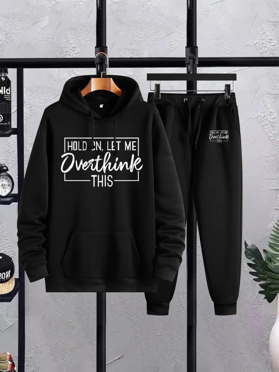 Men's Fleece Printed Hoodie Tracksuits