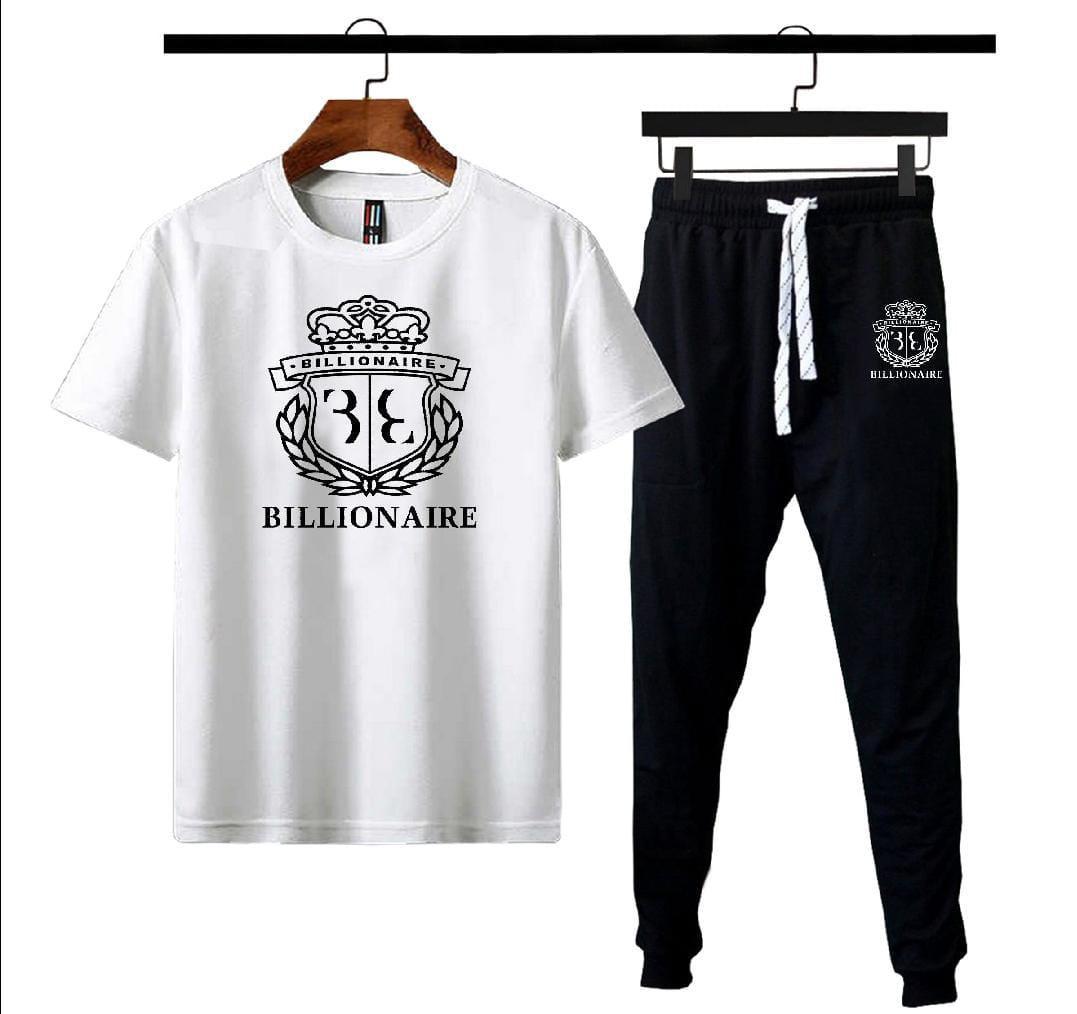 2 Pcs Men's Polyester Dri Fit Printed Track Suit