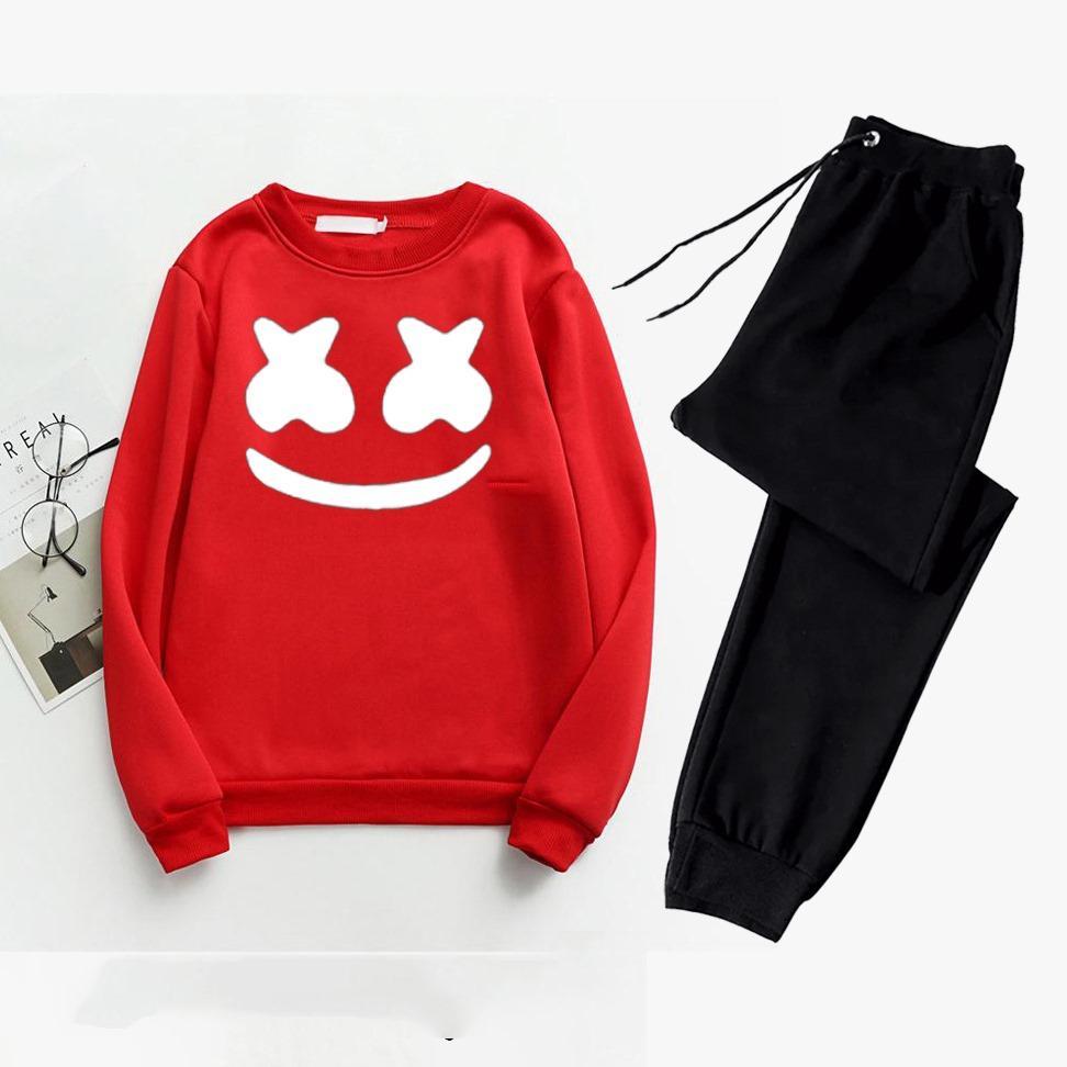 Men's Fleece Sweatshirt Track Suit - 2 Pcs Set