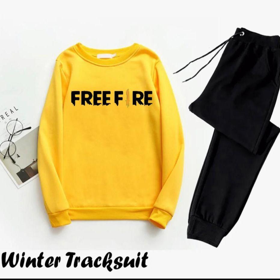 Men's Fleece Sweatshirt Track Suit - 2 Pcs Set