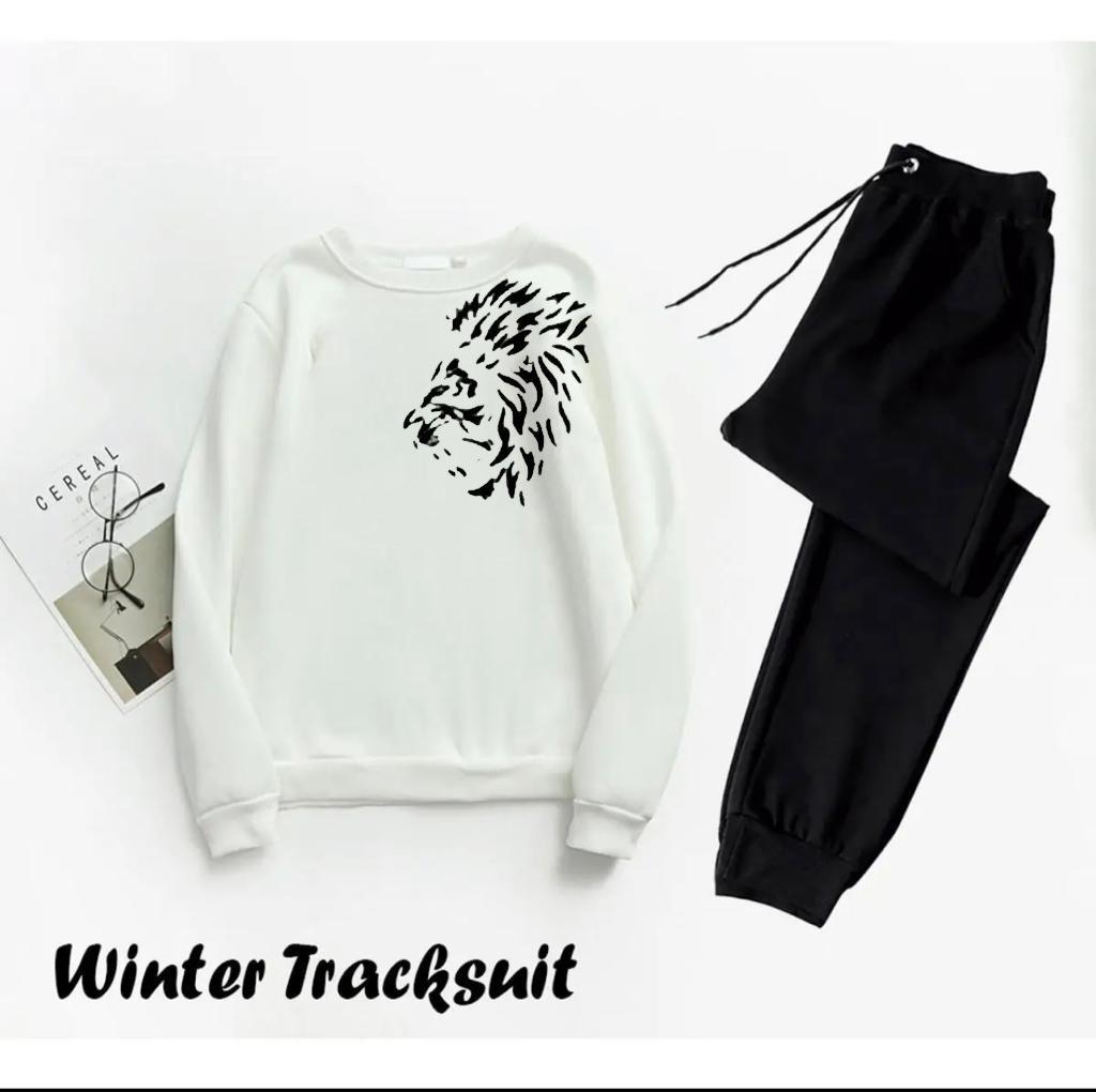 Men's Fleece Sweatshirt Track Suit - 2 Pcs Set