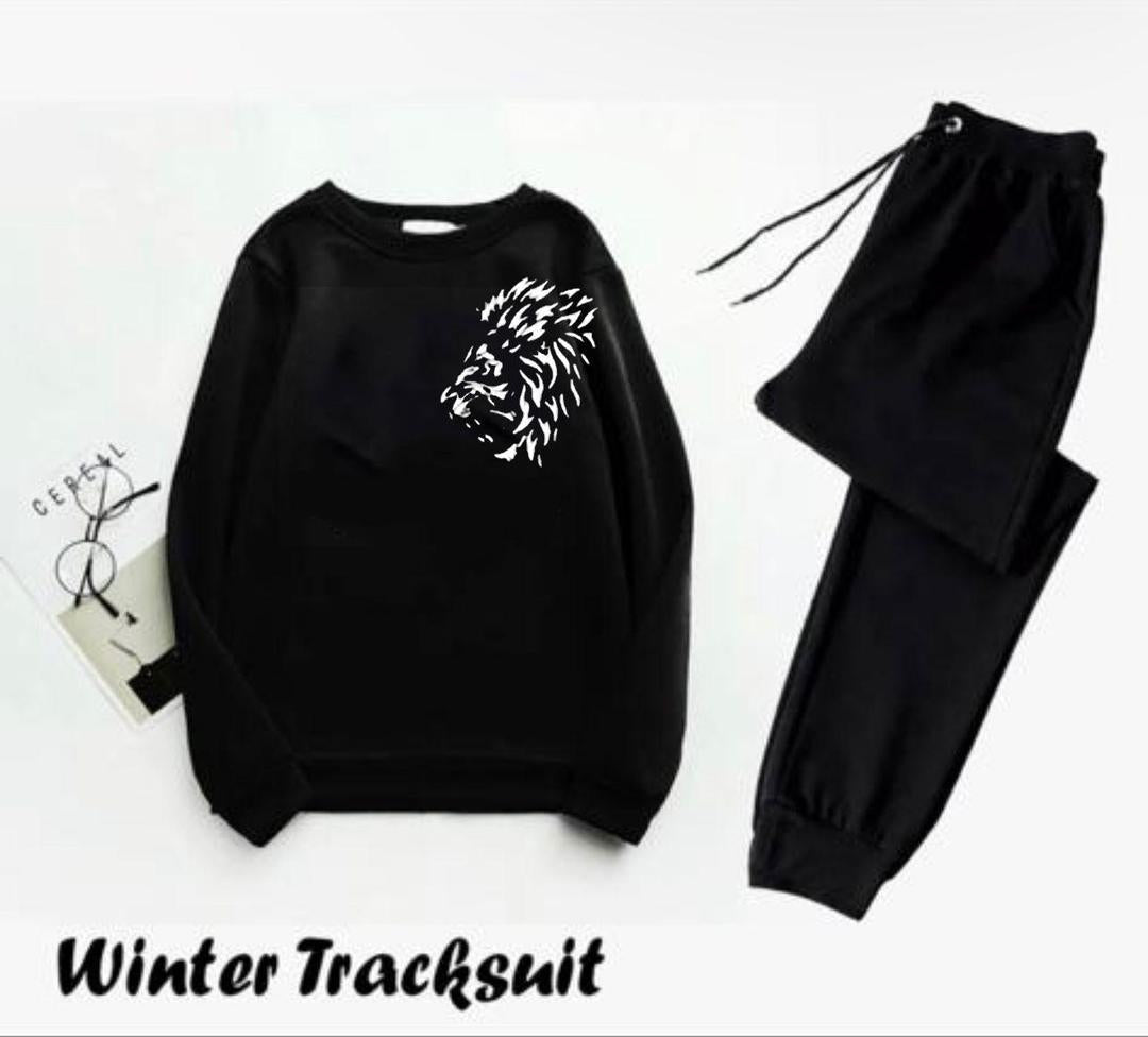 Men's Fleece Sweatshirt Track Suit - 2 Pcs Set