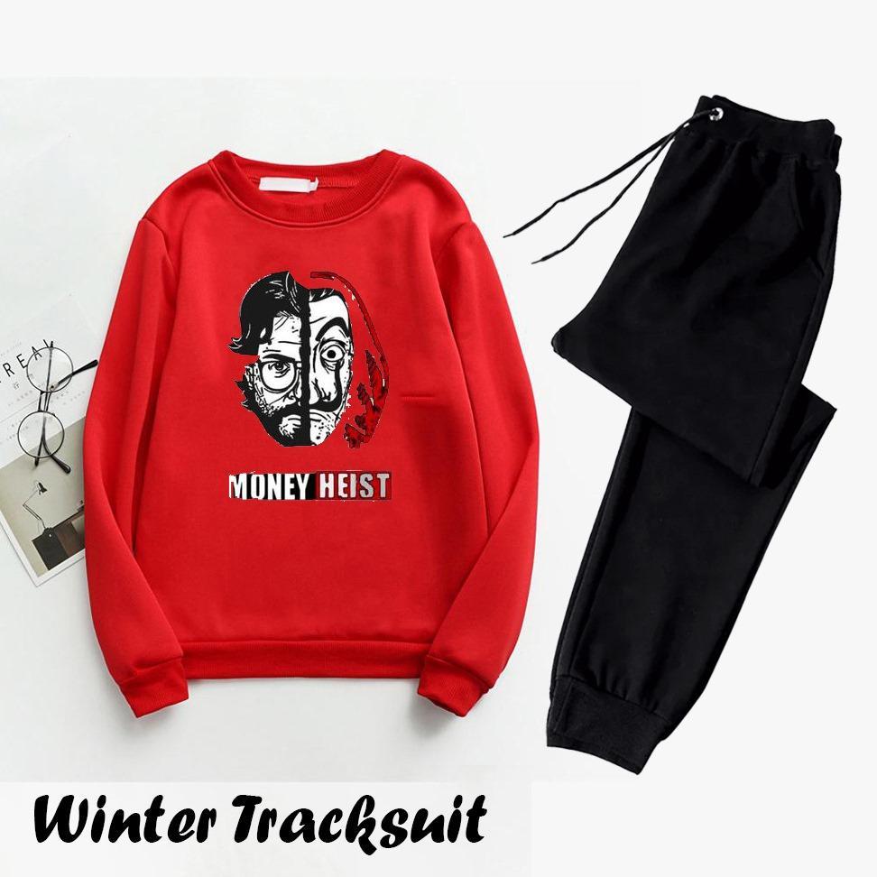 Men's Fleece Sweatshirt Track Suit - 2 Pcs Set