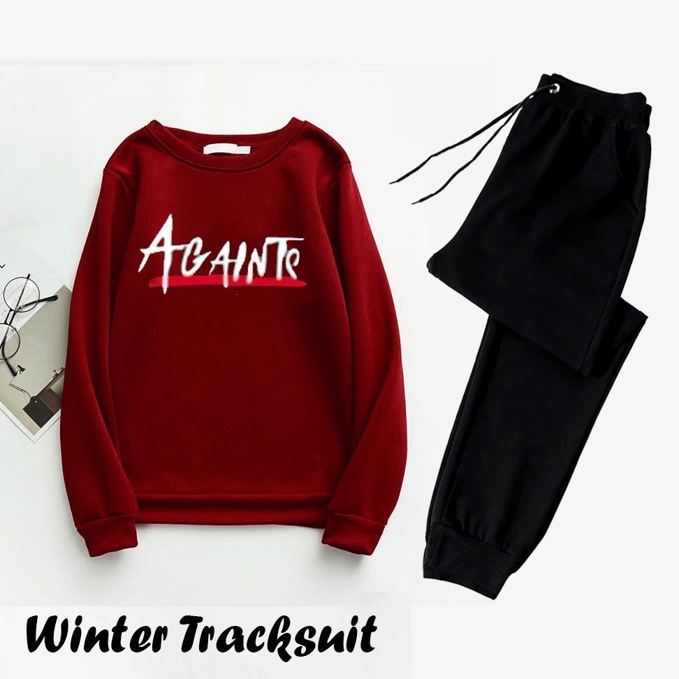Men's Fleece Sweatshirt Track Suit - 2 Pcs Set