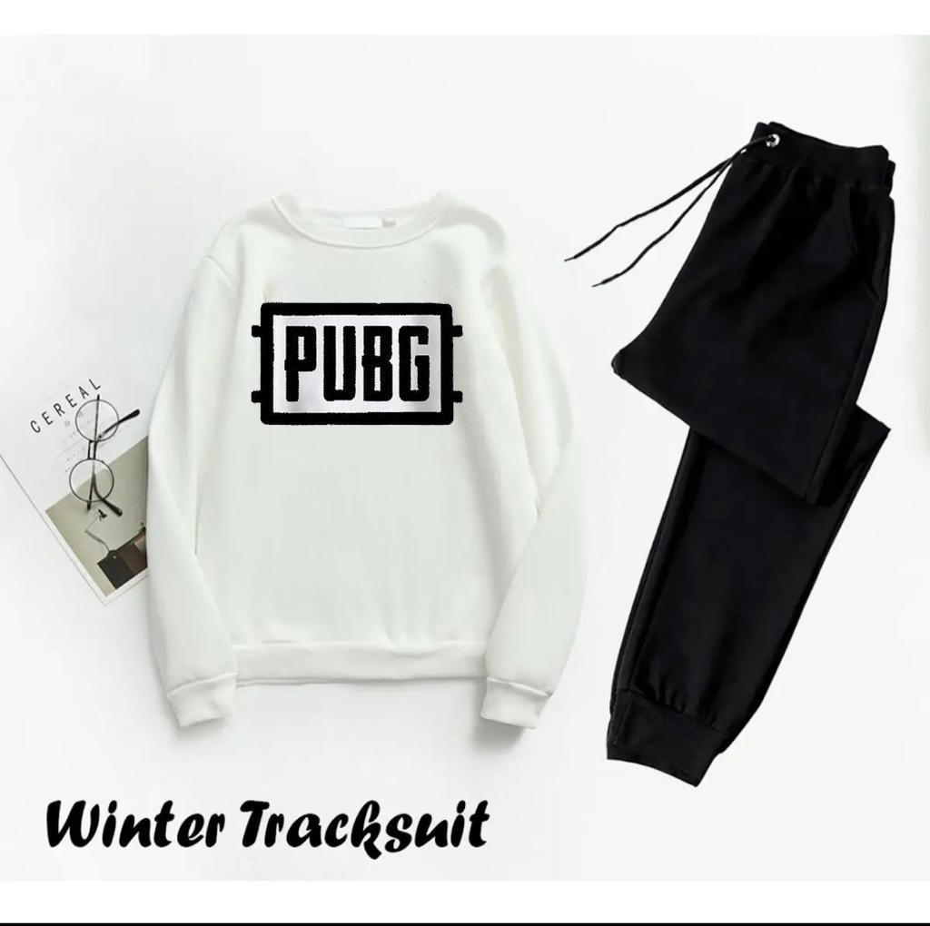 Men's Fleece Sweatshirt Track Suit - 2 Pcs Set