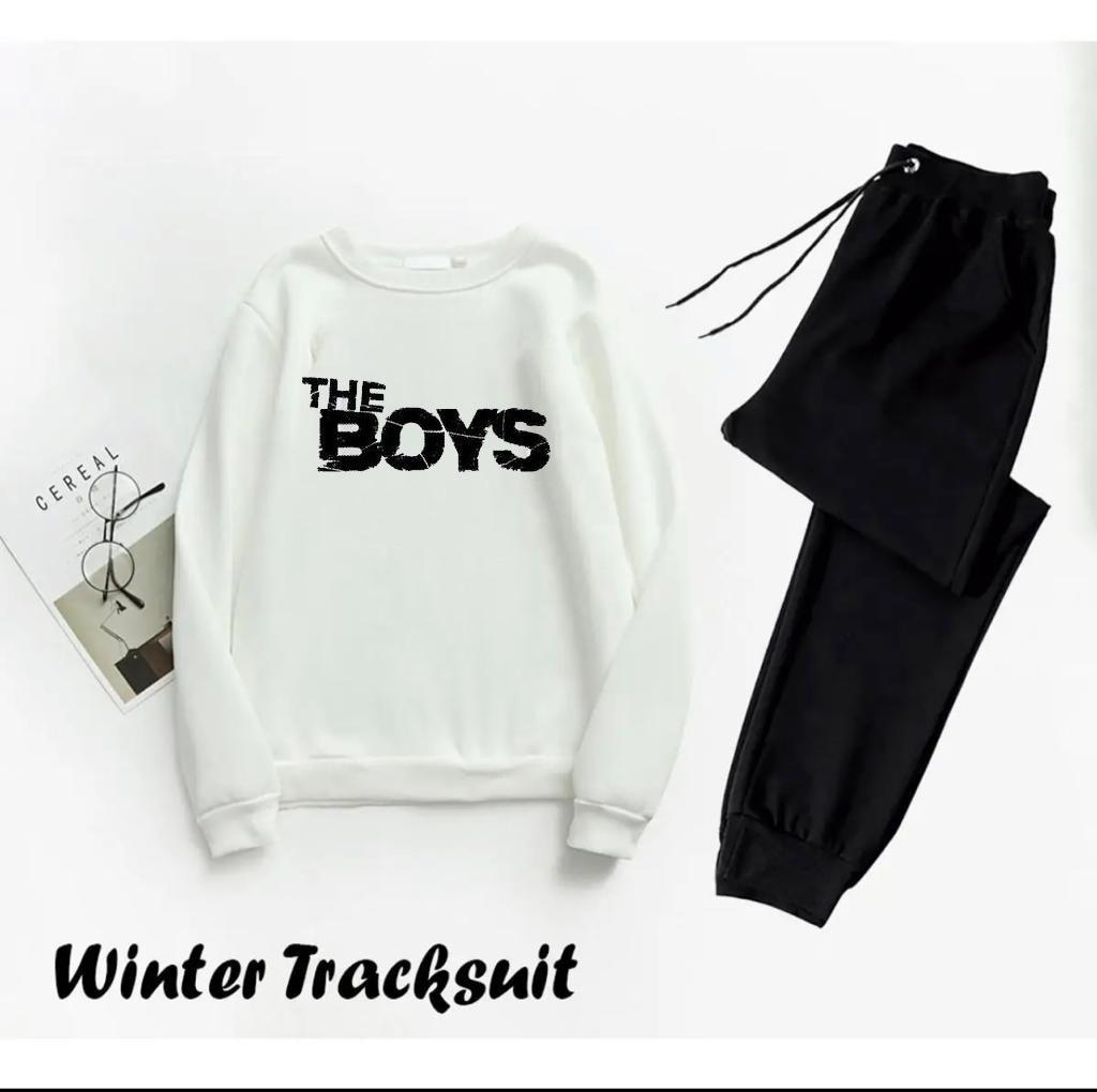Men's Fleece Sweatshirt Track Suit - 2 Pcs Set