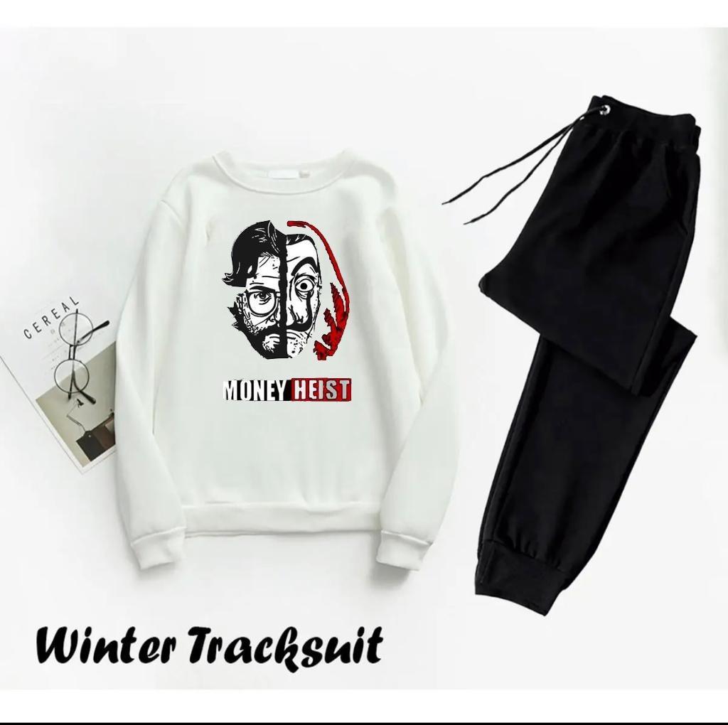 Men's Fleece Sweatshirt Track Suit - 2 Pcs Set