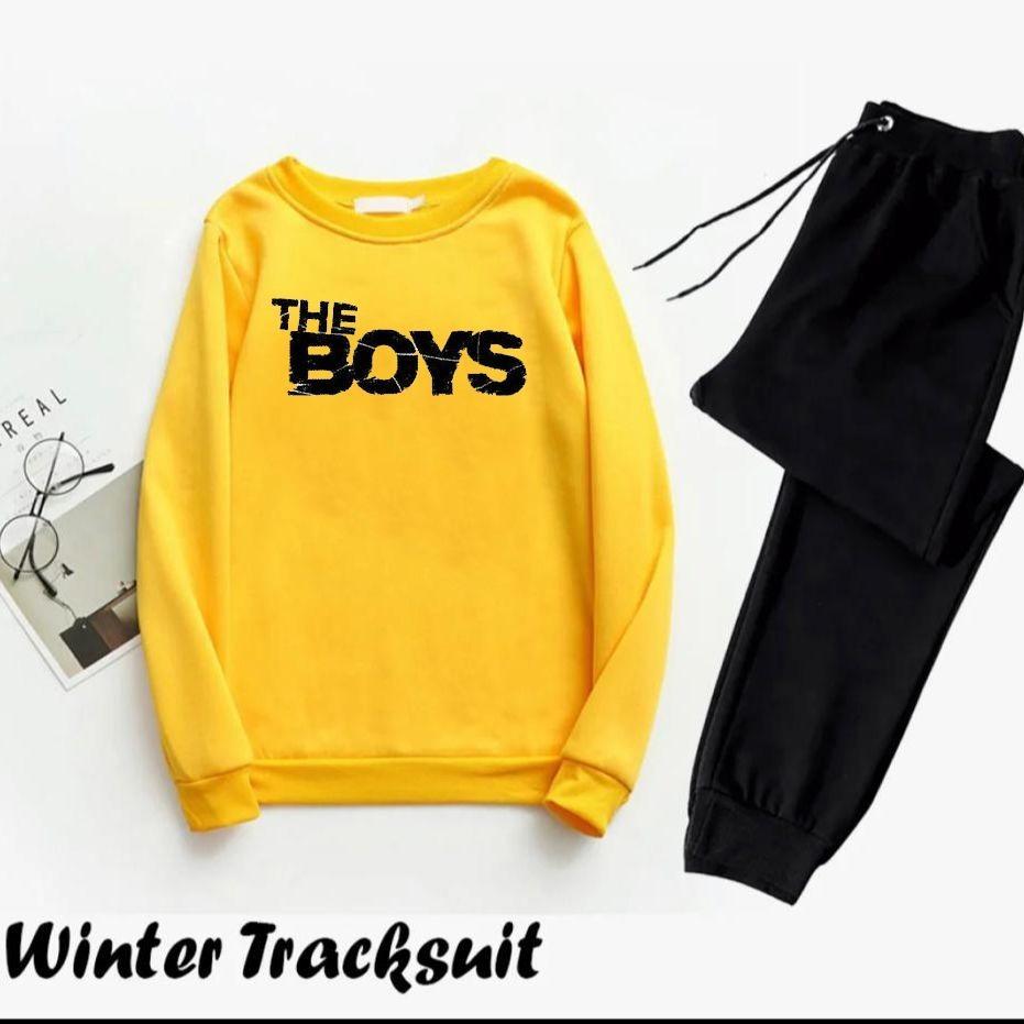 Men's Fleece Sweatshirt Track Suit - 2 Pcs Set