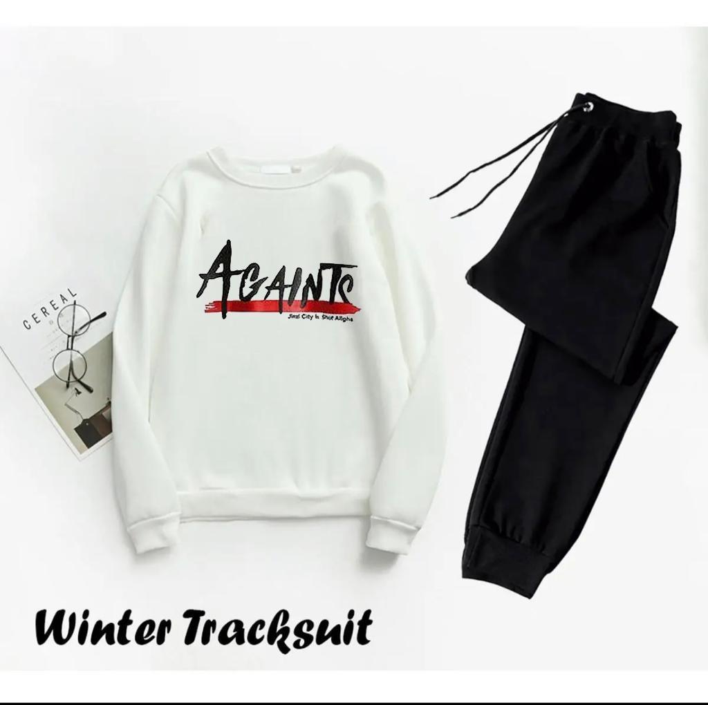 Men's Fleece Sweatshirt Track Suit - 2 Pcs Set