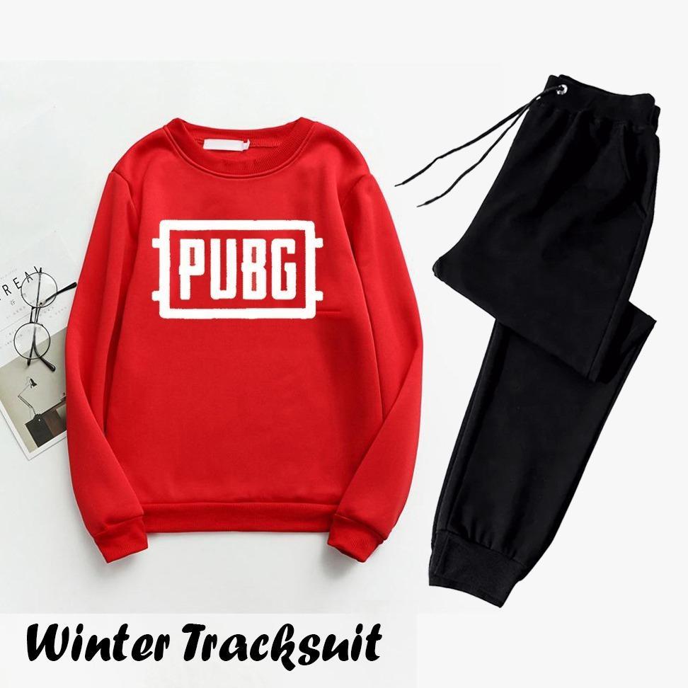 Men's Fleece Sweatshirt Track Suit - 2 Pcs Set
