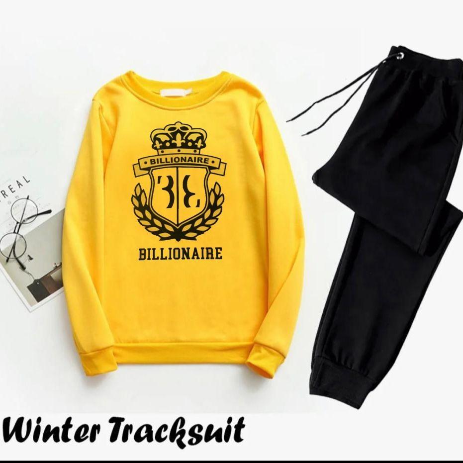 Men's Fleece Sweatshirt Track Suit - 2 Pcs Set