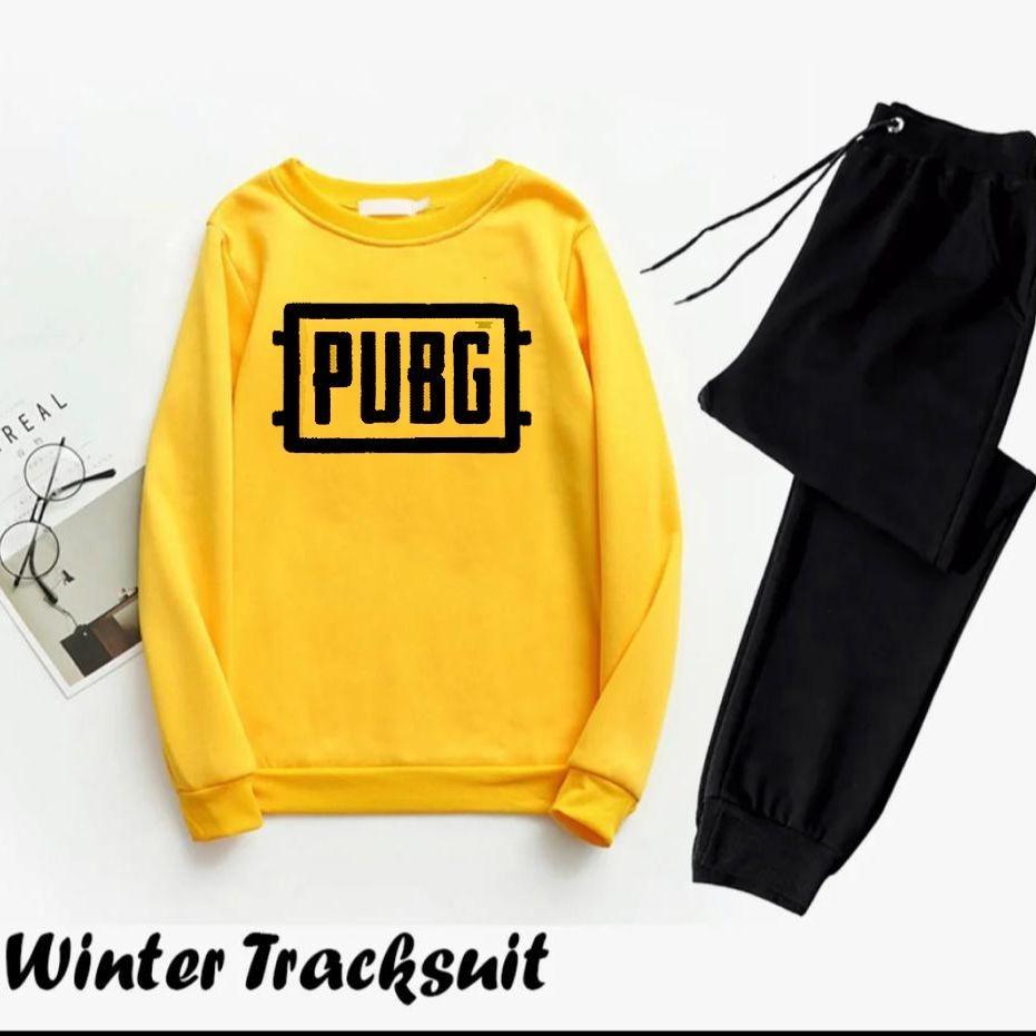 Men's Fleece Sweatshirt Track Suit - 2 Pcs Set
