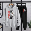 Men's Fleece Printed Hoodie Tracksuit