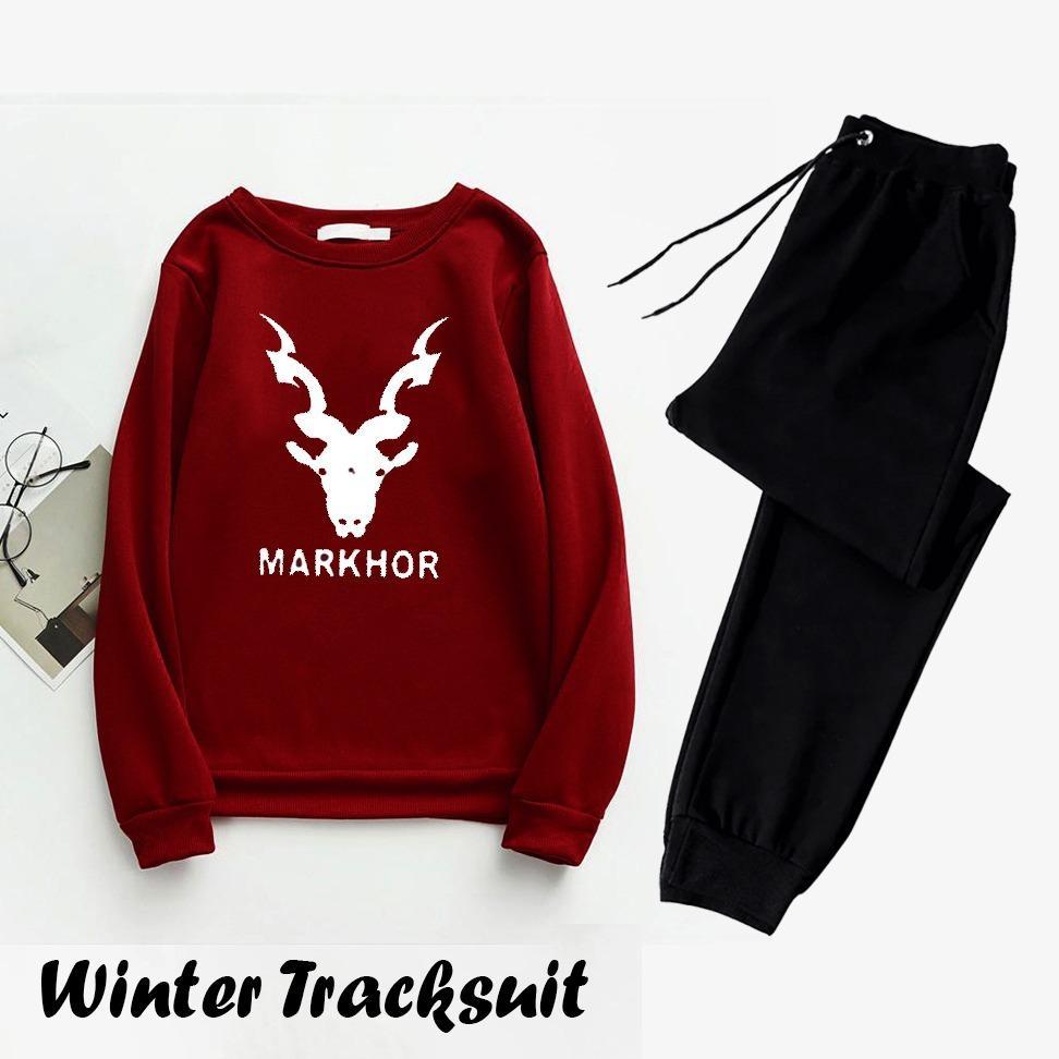 Men's Fleece Sweatshirt Track Suit - 2 Pcs Set