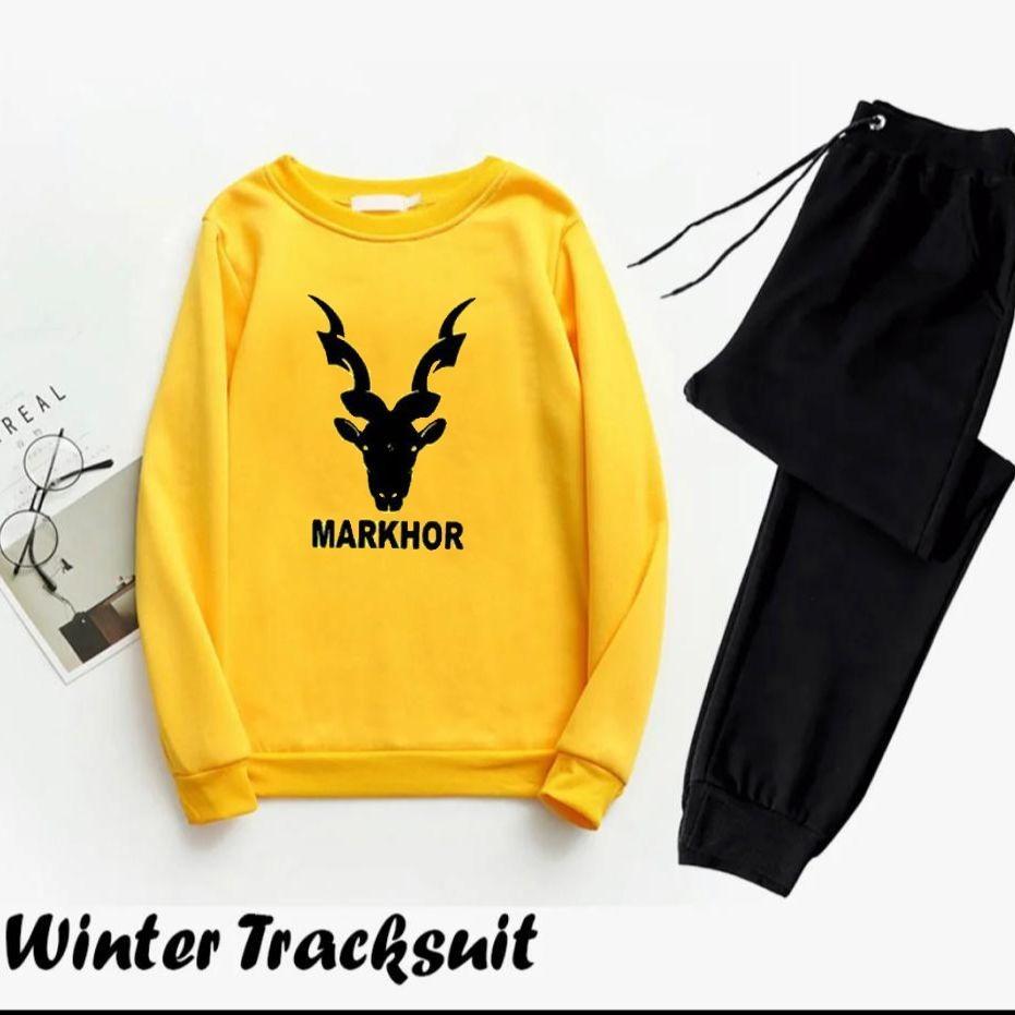 Men's Fleece Sweatshirt Track Suit - 2 Pcs Set