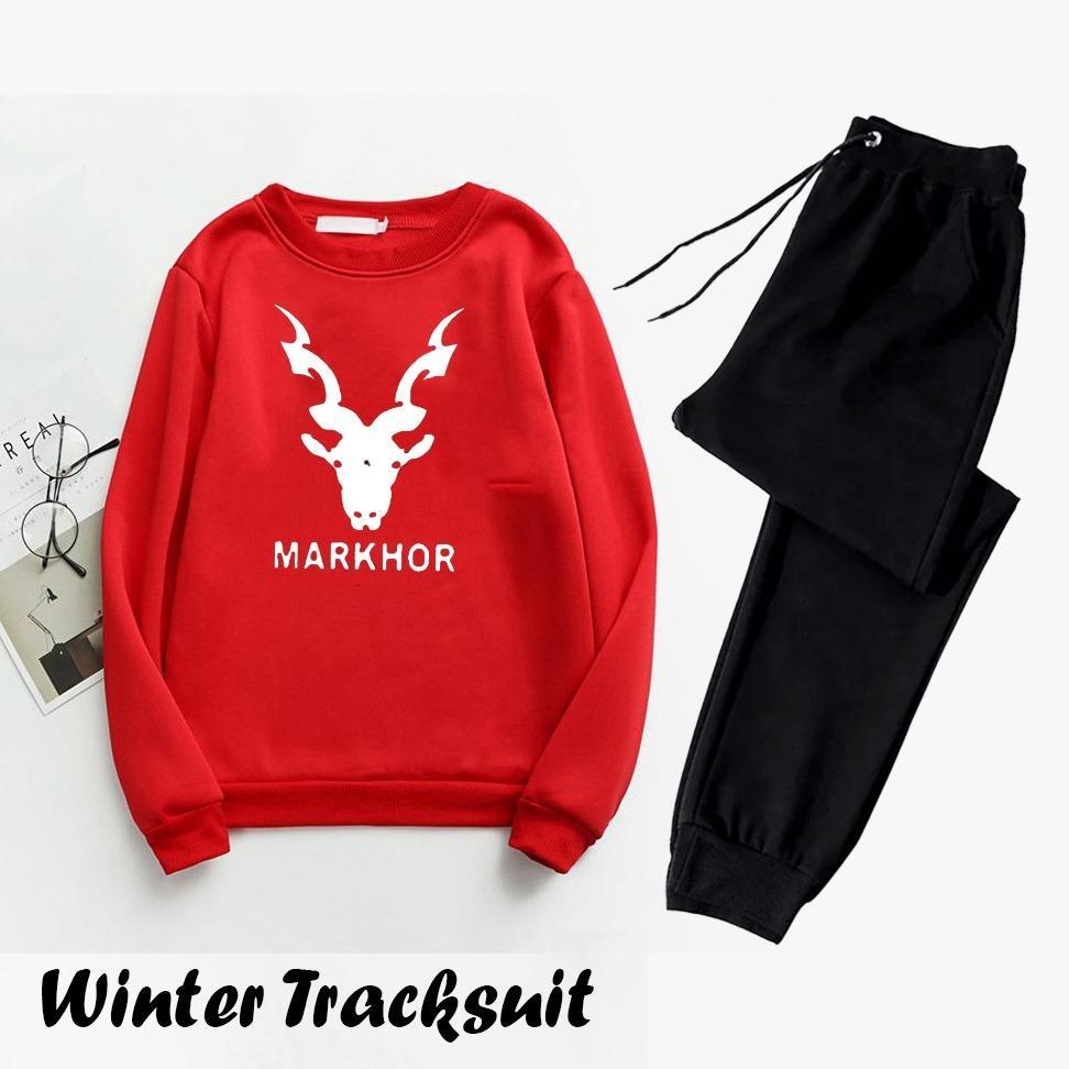 Men's Fleece Sweatshirt Track Suit - 2 Pcs Set