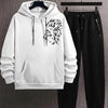 Men's Fleece Printed Hoodie Tracksuits