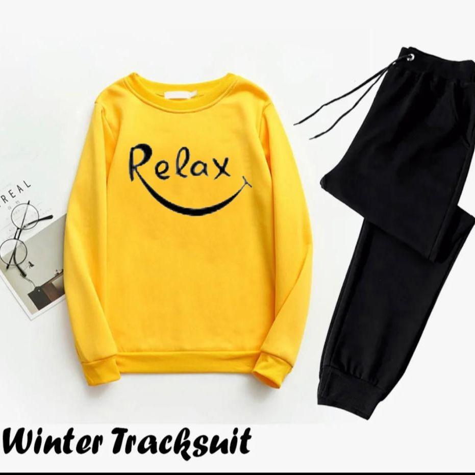 Men's Fleece Sweatshirt Track Suit - 2 Pcs Set