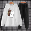Men's Fleece Printed Hoodie Tracksuits