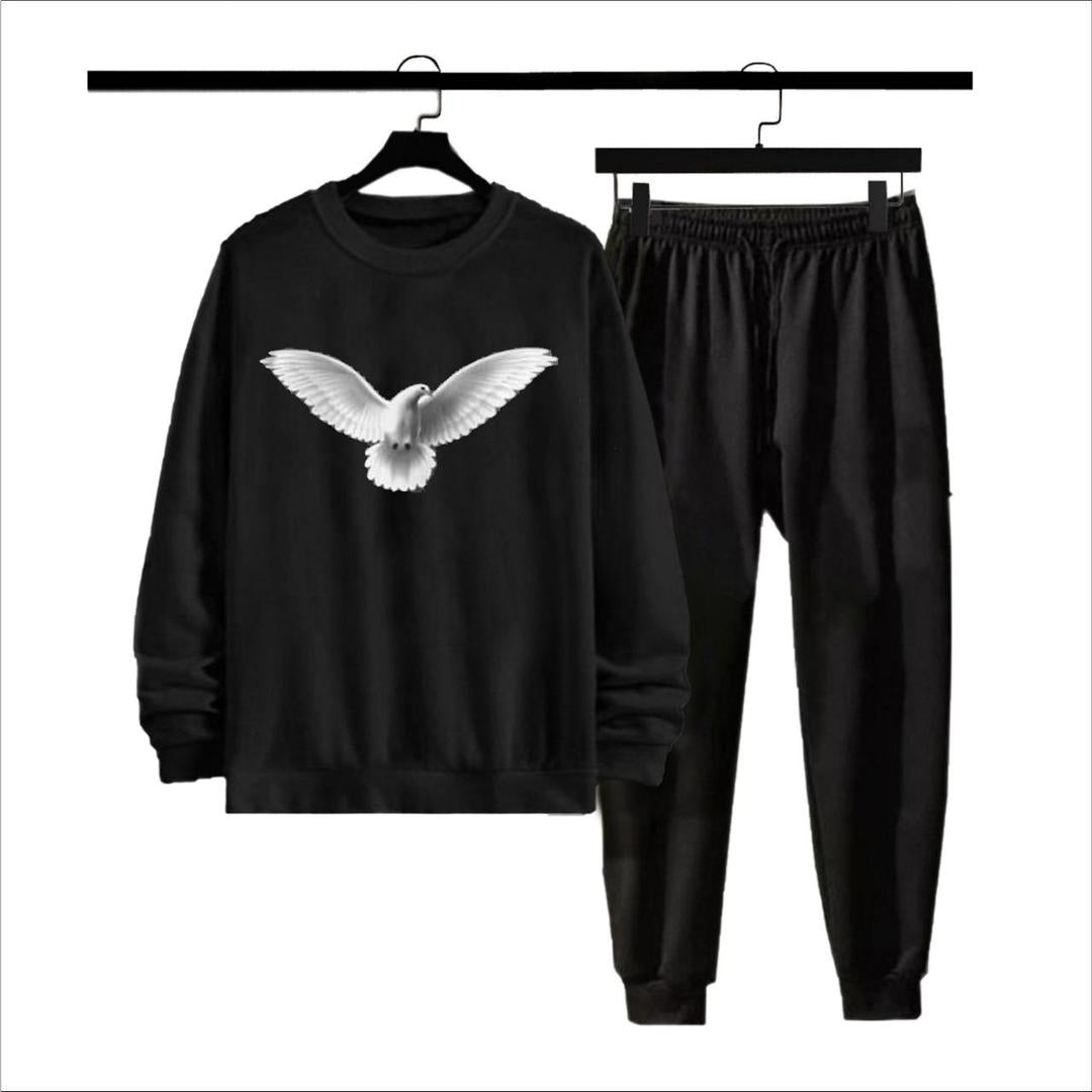 Men's Fleece Sweatshirt Track Suit - 2 Pcs Set