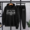 Men's Fleece Printed Hoodie Tracksuits