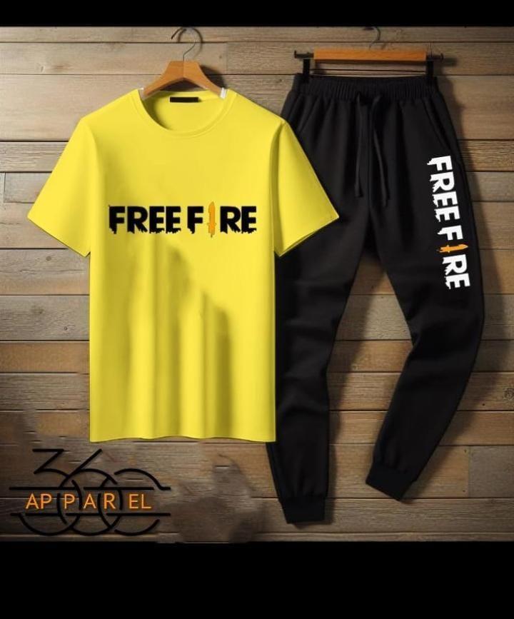 2 Pcs Men's Polyester Dri Fit Printed Track Suit