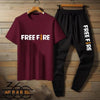 2 Pcs Men's Polyester Dri Fit Printed Track Suit