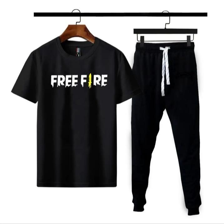 2 Pcs Men's Polyester Dri Fit Printed Track Suit