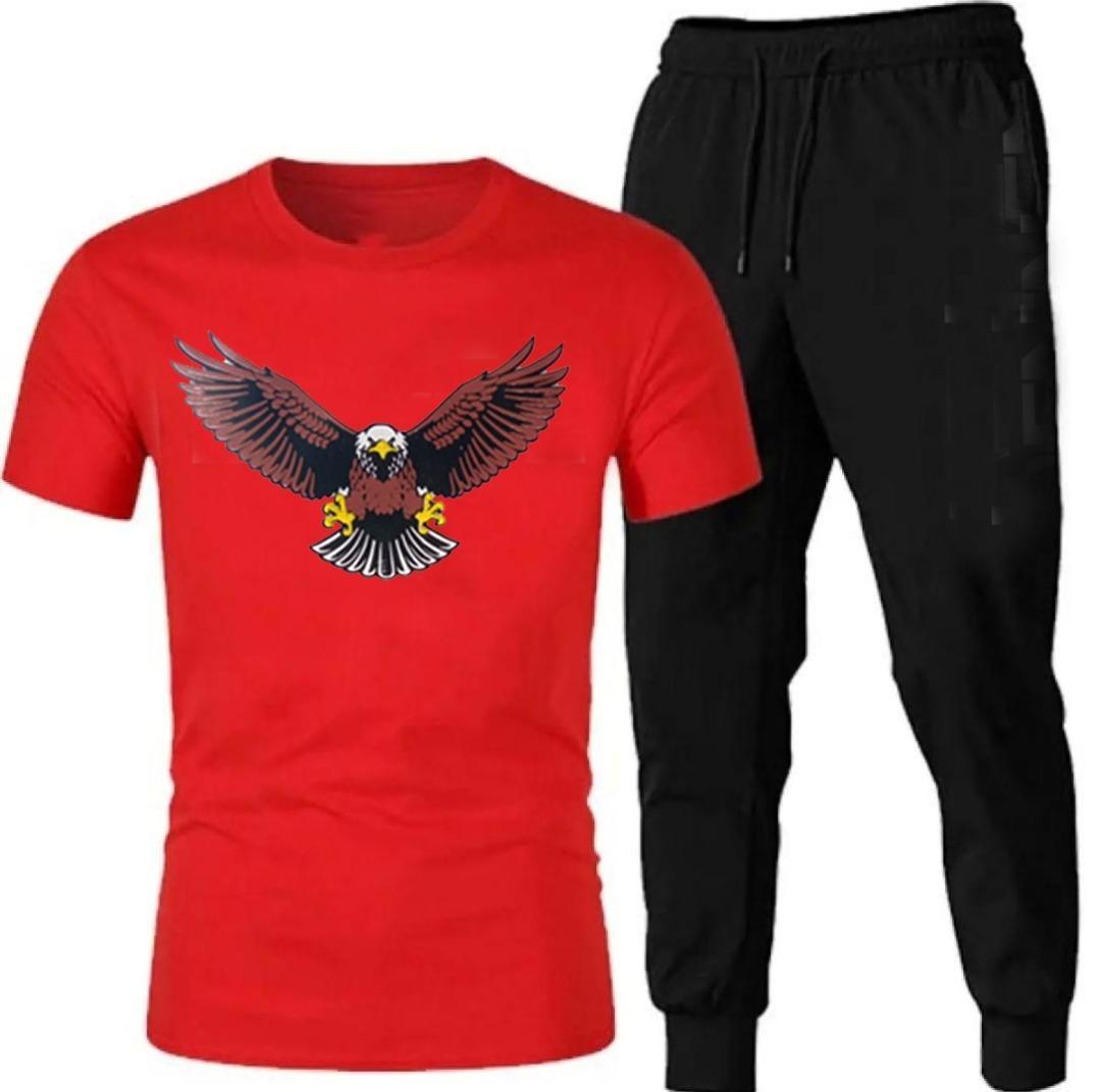 2 Pcs Men's Dri Fit Printed Track Suit ]  Eagle