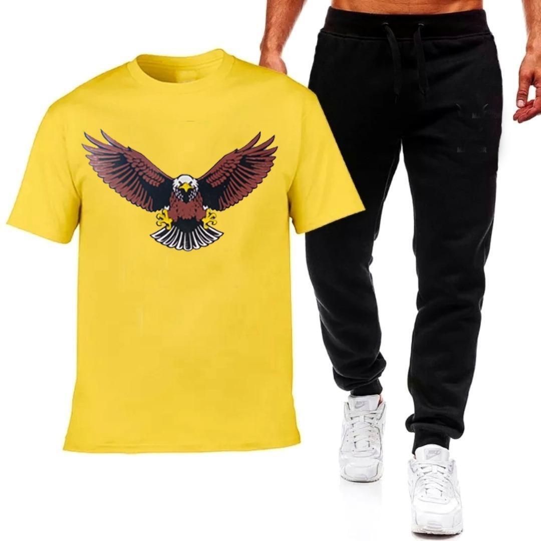 2 Pcs Men's Dri Fit Printed Track Suit ]  Eagle