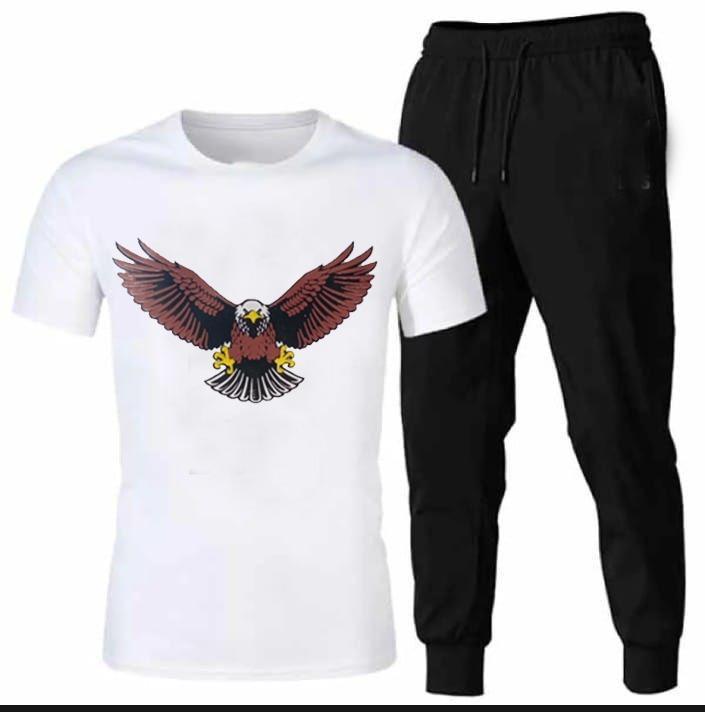 2 Pcs Men's Dri Fit Printed Track Suit ]  Eagle