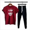 2 Pcs Men's Polyester Dri Fit Printed Track Suit