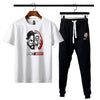 2 Pcs Men's Polyester Dri Fit Printed Track Suit