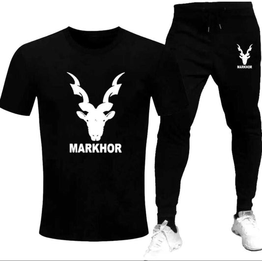2 Pcs Men's Polyester Dri Fit Printed Track Suit