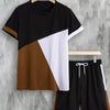 2 Pcs Men's Polyester Dri Fit Printed Track Suit
