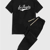 2 Pcs Men's Polyester Dri Fit Printed Track Suit