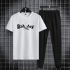 2 Pcs Men's Polyester Dri Fit Printed Track Suit