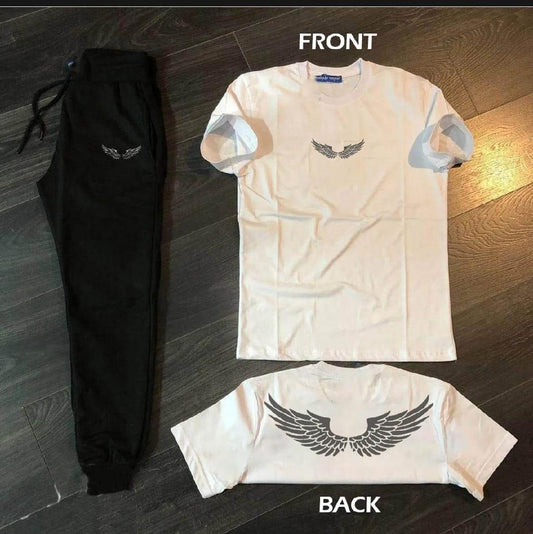 2 Pcs Men's Polyester Dri Fit Printed Track Suit