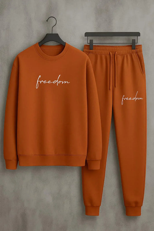 Men's Fleece Sweatshirt Track Suit - 2 Pcs Set