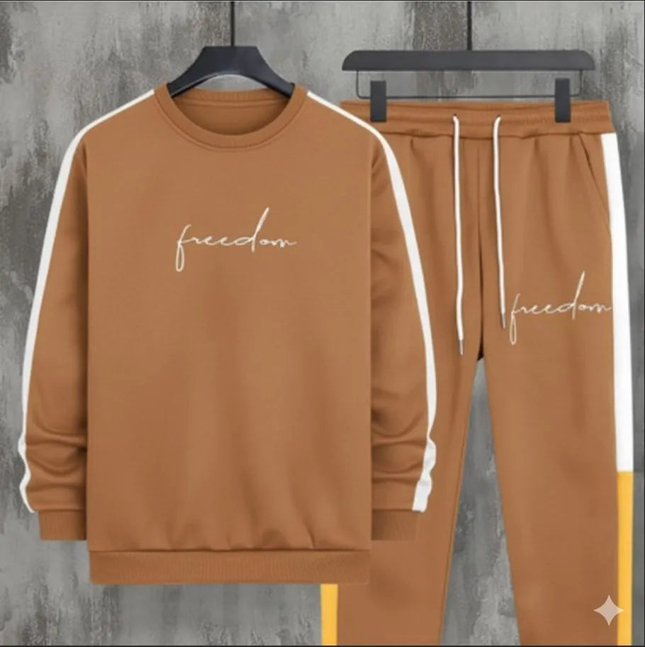 Men's Fleece Sweatshirt Track Suit - 2 Pcs Set