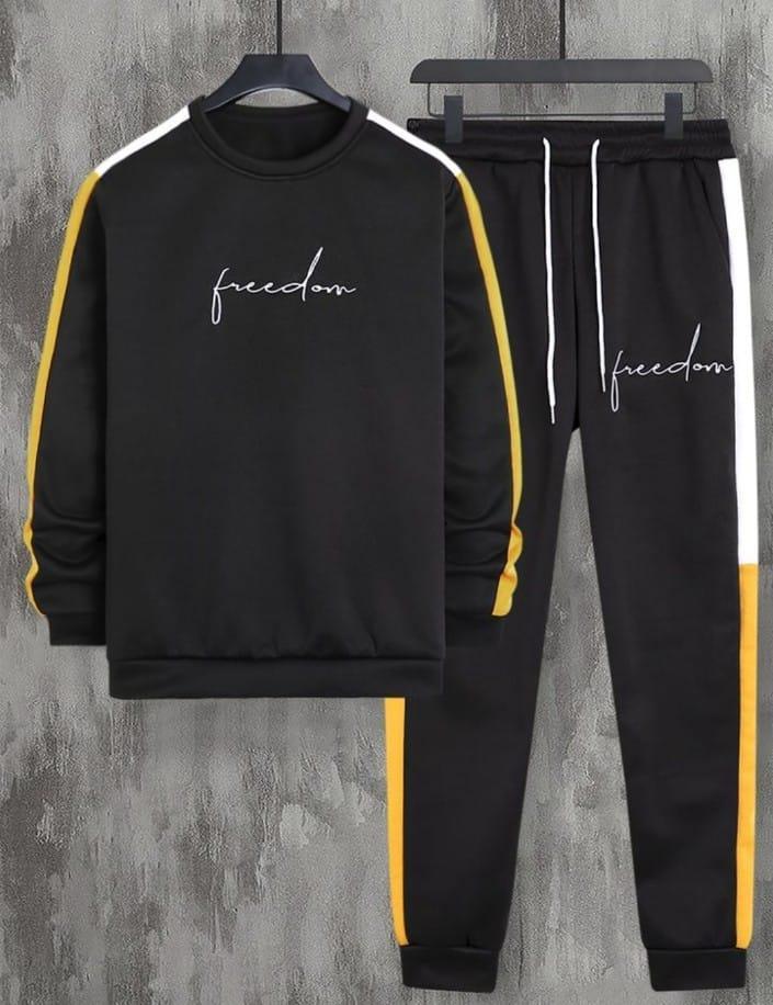 Men's Fleece Sweatshirt Track Suit - 2 Pcs Set