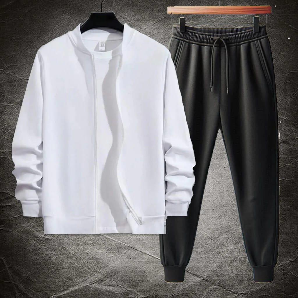 Men's Fleece Sweatshirt Track Suit - 2 Pcs Set