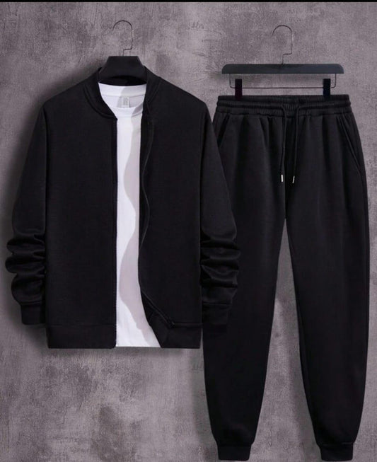 Men's Fleece Sweatshirt Track Suit - 2 Pcs Set