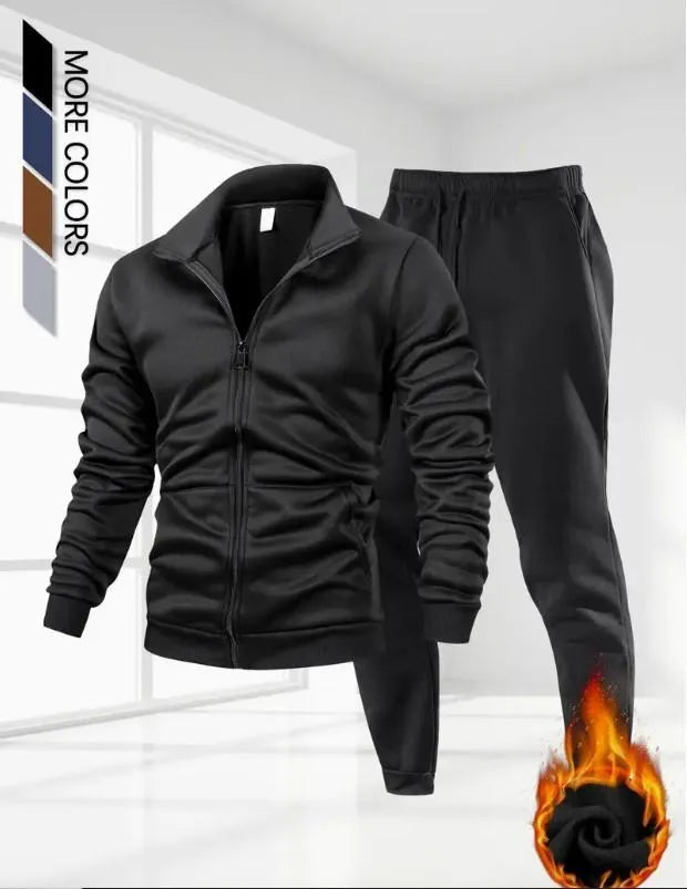 Men's Fleece Sweatshirt Track Suit - 2 Pcs Set