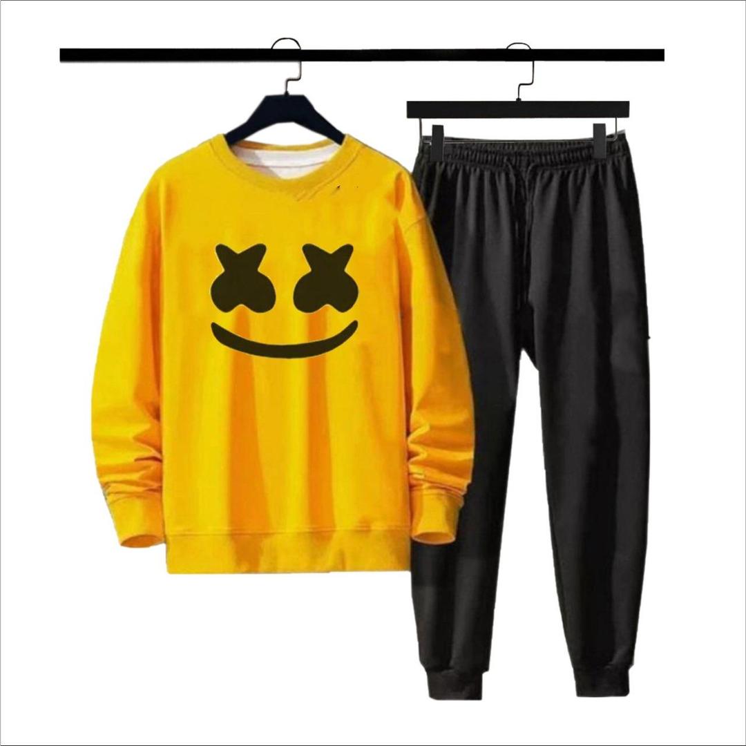 Men's Fleece Sweatshirt Track Suit - 2 Pcs Set