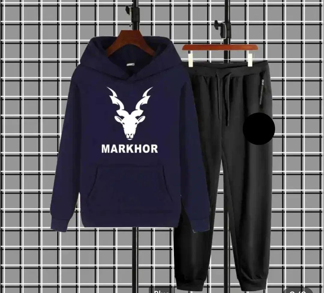 Men's Fleece Printed Hoodie Tracksuits