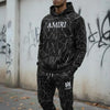 Men's Fleece Printed Hoodie Tracksuits