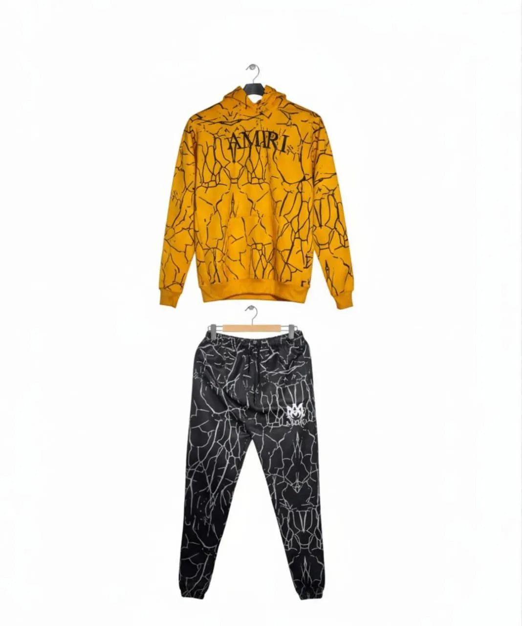 Men's Fleece Printed Hoodie Tracksuits