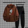 Men's Fleece Printed Hoodie Tracksuits
